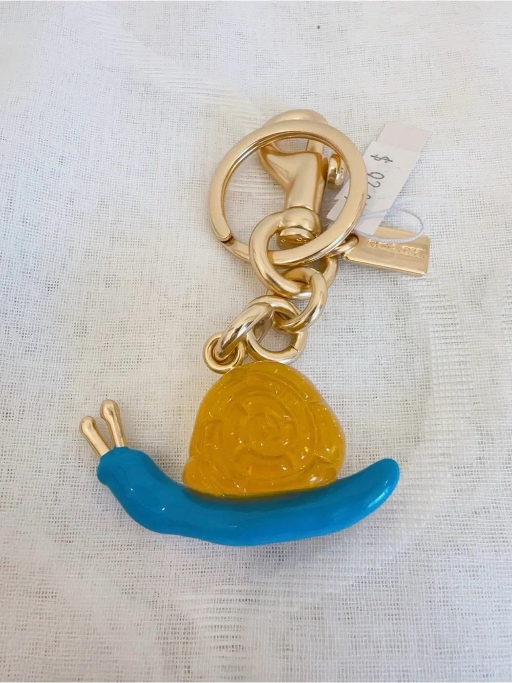 NWT COACH X OBSERVED BY US SNAIL KEY RING BAG CHARM Keychain CU307